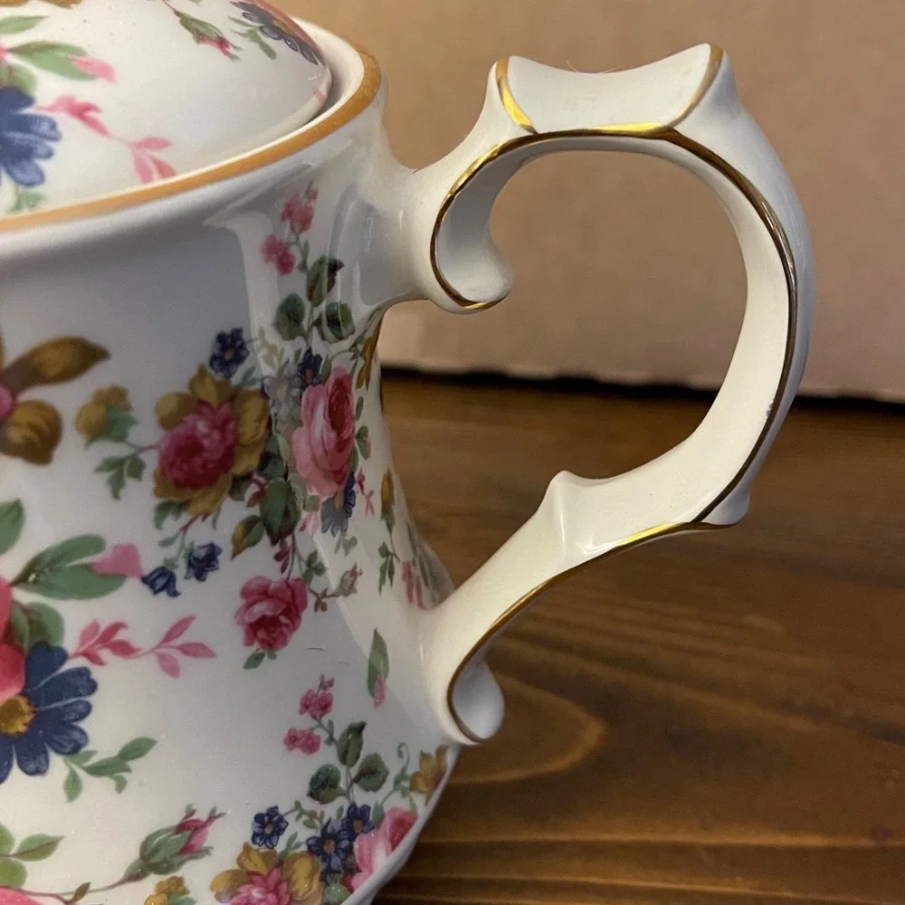 Vintage Sadler Windsor Olde Chintz Floral Teapot Made in England Staffordshire